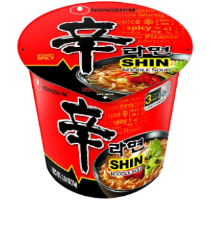 Shin Cup Noodle Soup (Spicy Flavor)